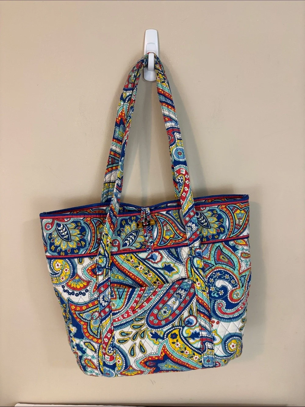 Vera Bradley Marina Paisley Large Tote Bag Retired Print